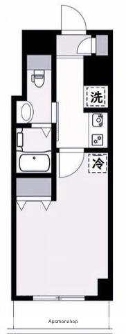 シュガール戸部(1K/4階)の間取り写真