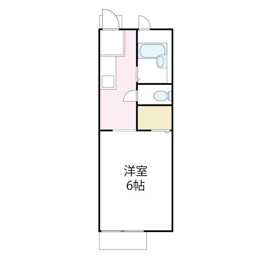コーポコジマ(ワンルーム/1階)の間取り写真
