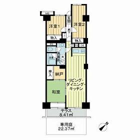 大倉山ハイム1号棟(3LDK/1階)の間取り写真