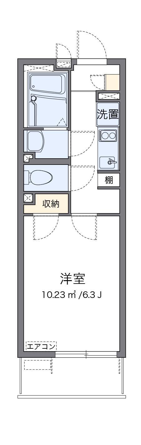 クレイノKIYOMI(1K/1階)の間取り写真