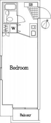 ビッグヴァンステイツ伊勢佐木南第2(1K/8階)の間取り写真