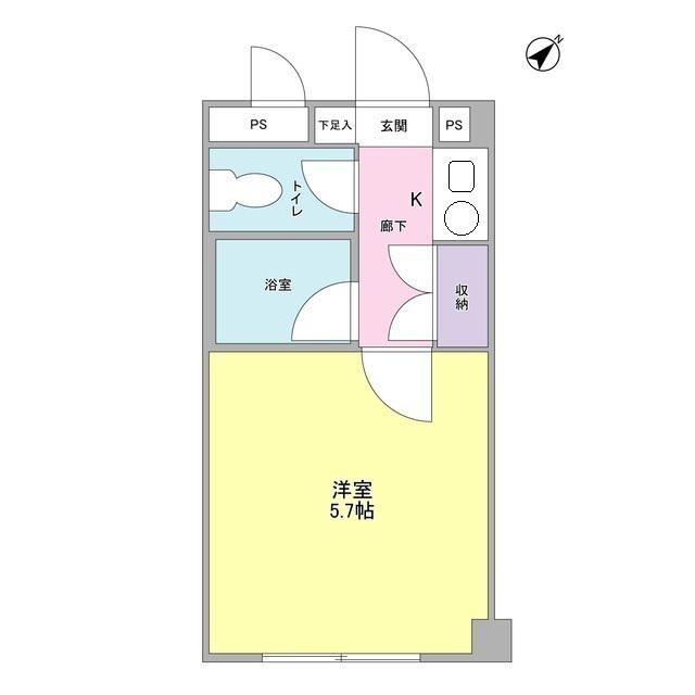 リベルテ(1K/1階)の間取り写真