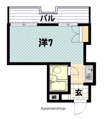 ファーストホーム川崎(ワンルーム/5階)の間取り写真