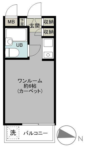 エトワール原町田(ワンルーム/3階)の間取り写真