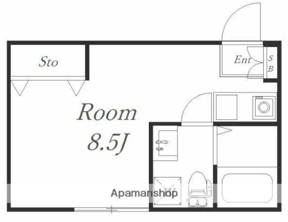 ダイヤモンドヒルズ阪東橋(ワンルーム/1階)の間取り写真