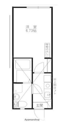 レジェンド本牧(1K/2階)の間取り写真