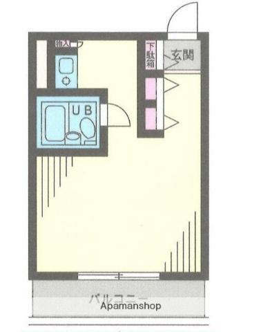 ビッグヴァンステイツ伊勢佐木町(ワンルーム/1階)の間取り写真