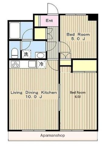 グレイスイセハラ(2LDK/3階)の間取り写真