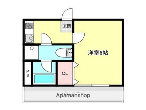 パルス鶴見中央Ⅱ(1K/2階)の間取り写真