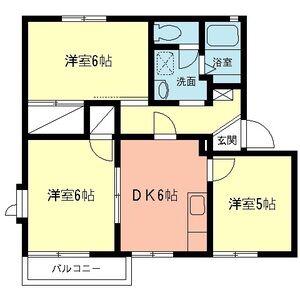 ハイツシンフォニーⅡ(3DK/1階)の間取り写真