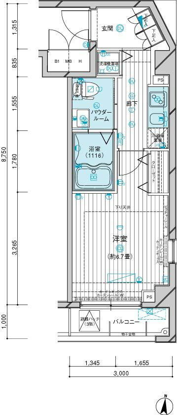 メインステージ多摩川II 4階階 間取り