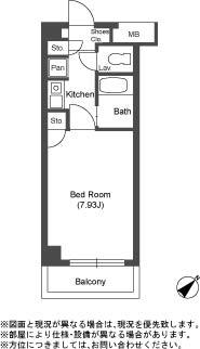 VISTAシュプリーム(1K/3階)の間取り写真