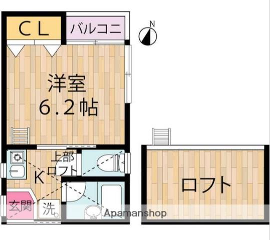 MTプラザⅡ(1K/2階)の間取り写真