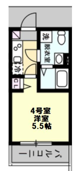 ベイルーム鶴見中央(1K/1階)の間取り写真