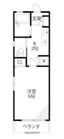 カーサヨコハマバシ(1K/3階)の間取り写真
