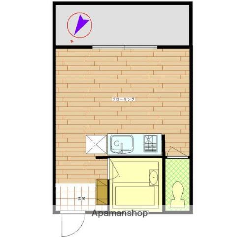 パティオ日吉8号館(ワンルーム/1階)の間取り写真