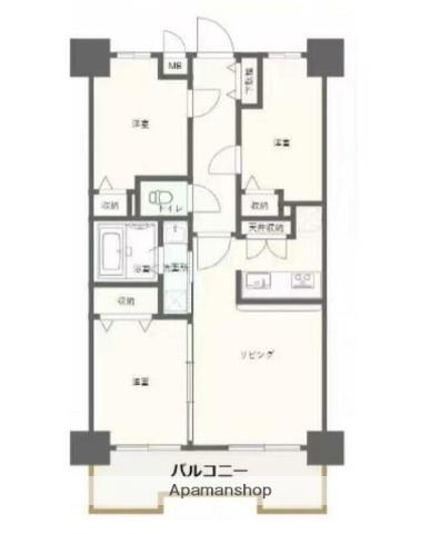 ナイスアーバン磯子2(3LDK/6階)の間取り写真