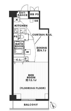 アーバンパーク溝の口(1DK/1階)の間取り写真