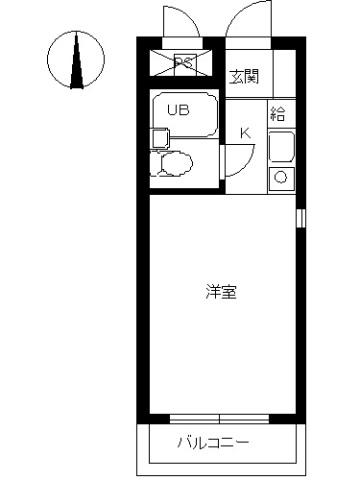 スカイコート橋本第1(ワンルーム/2階)の間取り写真