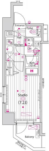 ガーラ・グランディ横濱関内 6階階 間取り