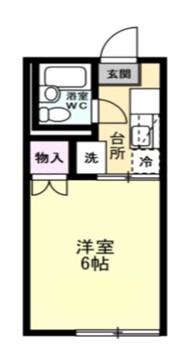 K-HOUSE横浜国大(1K/2階)の間取り写真