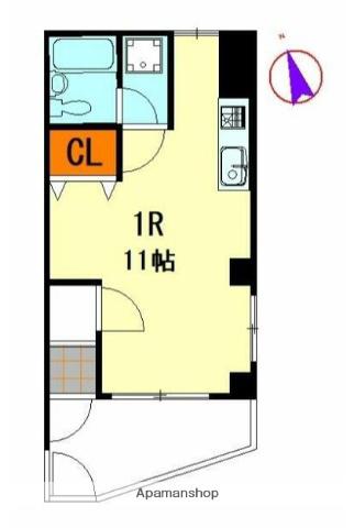 Y・Sビスタ(ワンルーム/3階)の間取り写真
