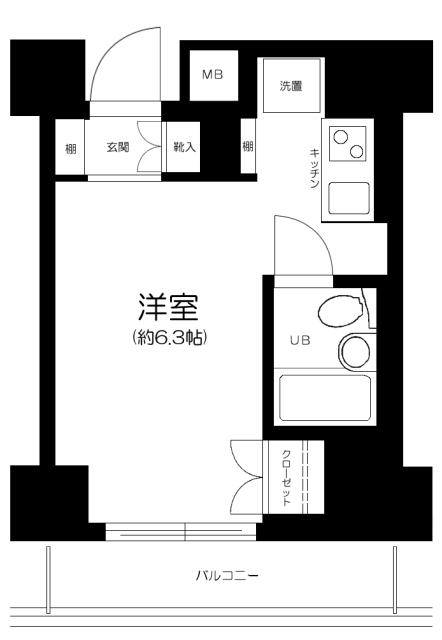 TERRAZZA EST(ワンルーム/7階)の間取り写真