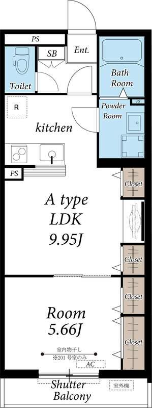 リブリ・ラサンテ湘南(1LDK/1階)の間取り写真