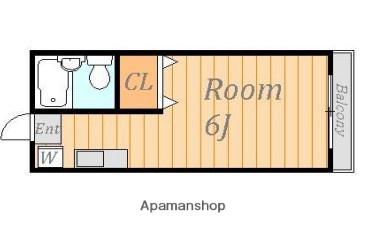 フローラル町田(ワンルーム/2階)の間取り写真