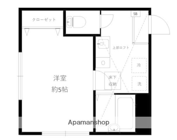 リーヴェルポート戸塚Ⅱ(1K/2階)の間取り写真