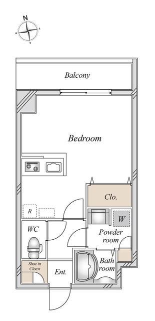 LOC S YOKOHAMA BAYSIDE(ワンルーム/5階)の間取り写真