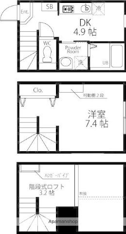 ハーミットクラブハウスMIE(1DK/1階)の間取り写真