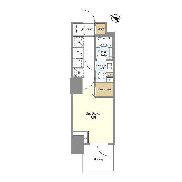 ドゥーエ横濱鶴見(1K/10階)の間取り写真