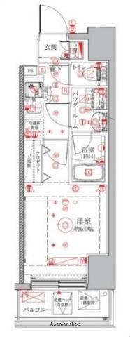 クレイシアIDZ横浜桜木町(1K/11階)の間取り写真
