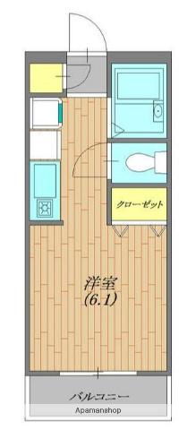 四季彩館(ワンルーム/2階)の間取り写真