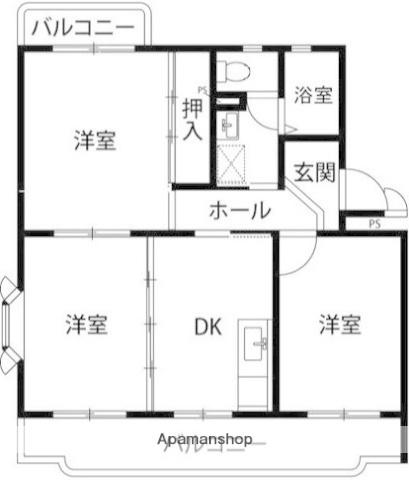プラザM.M(3DK/2階)の間取り写真