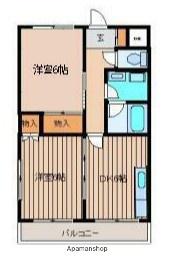 メゾン・ド・サンク(2DK/1階)の間取り写真