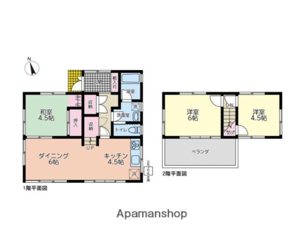 横須賀線 戸塚駅 バス乗車時間：16分 横浜薬大南門バス停で下車 徒歩3分 2階建 築60年(4SLDK)の間取り写真
