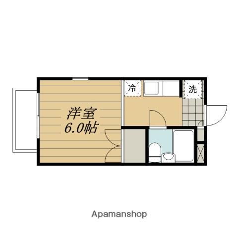 エスターテ湘南(1K/2階)の間取り写真