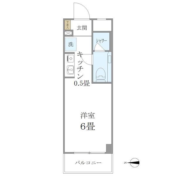 ISM平塚(ワンルーム/5階)の間取り写真
