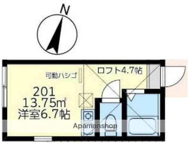 ユナイト南太田エンタープライズ(ワンルーム/2階)の間取り写真