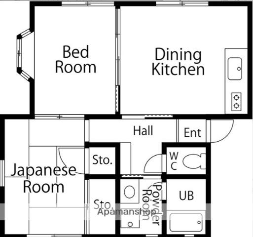 サングリーンハイツ(2LDK/1階)の間取り写真