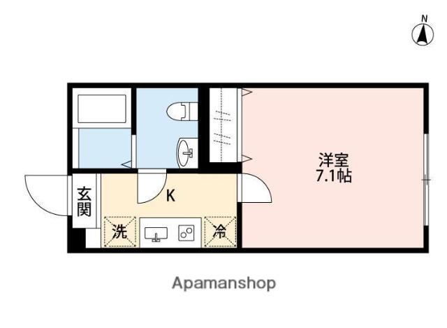 アザーレ・クオン相武台(1K/1階)の間取り写真