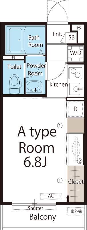 リブリ・ELPIS KOTOBUKI(1K/1階)の間取り写真