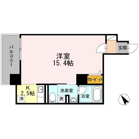 ジェイ・エス・ティ横浜東(1K/8階)の間取り写真