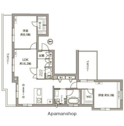 SIGNATURE07(2LDK/3階)の間取り写真