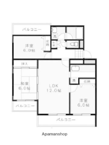 サンコートあかね台 2階階 間取り