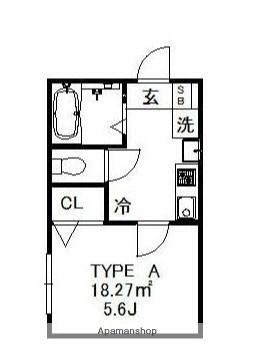 BELLE NOIRE K(1K/3階)の間取り写真
