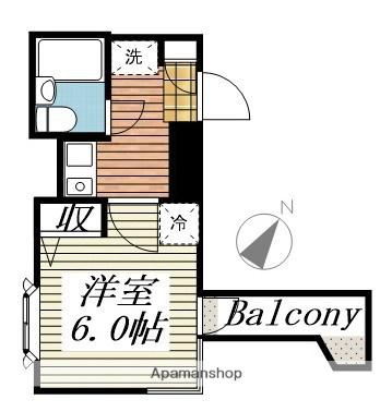 ヴァンハウス横須賀中央(1K/4階)の間取り写真