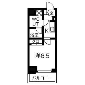 スパシエオーブ横浜(1K/8階)の間取り写真